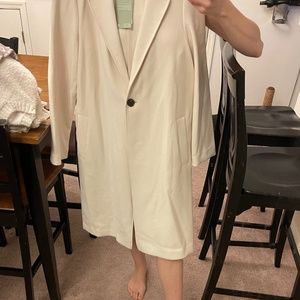 H&M Pea Coat Jacket Small Medium NEW NWT Tan Ivory